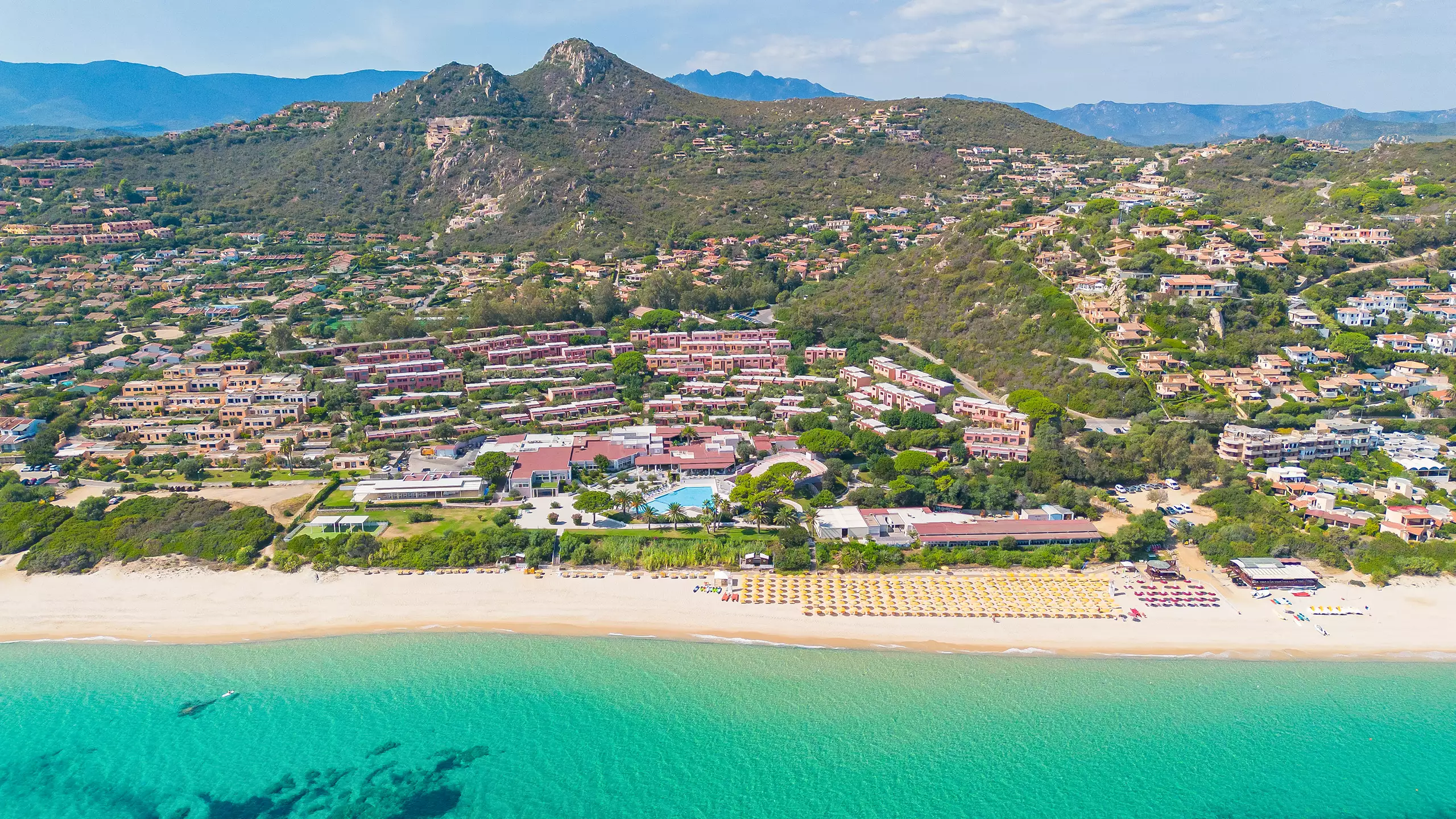 Free Beach Resort: vista aerea spiaggia privata a Costa Rei